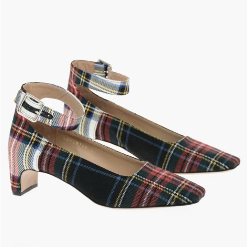 Maison Martin Margiela Plaid Ankle Strap Heels